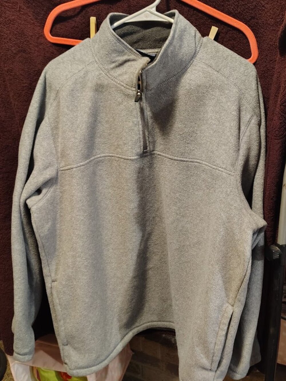 Men's 'Croft & Barrow' Fleece Quarter Zip Jacket Size Large NWOT